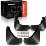 A-Premium Set of 4PCS Mud Flaps Splash Guards Mudguards Mudflaps with Hardware Accessories Compatible with Volvo XC90, 2015-2023, Sport Utility, Bolt On, Front and Rear (Driver & Passenger Sides)