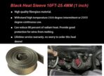 Heat Shield Sleeve Fuel Line Heat Shield Auto Hose Spark Plug Wire Cover Protectors Boots Roll 2500 Degree for Car&Auto Wire Loom Brake Cable (1" IDX10', Titanium) - Image 3