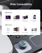 Anker USB-C Car Charger, iPhone 17 Car Charger, 67W 3-Port Compact Fast Charger, 535 Car Adapter with PIQ 3.0 for iPhone 17/16/15/14 Series, Galaxy S25/24/23, MacBook, iPad, and More (Cable Included) - Image 7