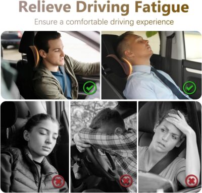 2Pcs Car Neck Pillow, Ultra Comfortable Neck Pillow for Driving, Soft Car Headrest Pillow Like Clouds, Make Your Driving More Comfortable, Suitable for Driving, Traveling - Image 2