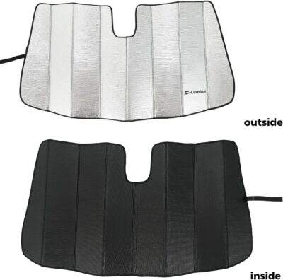 D-Lumina F150 Front Windshield Sun Shade - Compatible with Ford F-150 2021 2022 2023 2024 2025 - Foldable/Roll Up Car Window Heat Shield, Sunshade Protector - Image 9