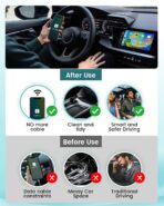 H-Air2.0 Wireless CarPlay & Android Auto Adapter, 2026 Upgrade, Plug & Play USB Dongle, Convert Wired CarPlay Auto to Wireless, For Apple iPhone & Android Phones, No Latency, Fast Connection - Image 4