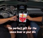 Saucemoto Dip Clip | An in-car sauce holder for ketchup and dipping sauces. As seen on Shark Tank (2 Pack, Black) - Image 7