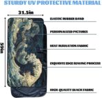 Blue Ocean Waves Car Windshield Sunshade, Universal Fit, 59L x 31.5W Inch, UV Protection, Easy to Use and Store - Image 6