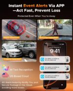 Volam 4G LTE Cellular Dash Cam with Live Streaming & GPS Tracking - Dual Car Security Camera with Remote Live View,Cloud Storage,AI Motion Detection,Sentry Mode, Anti-Theft Protection for Vandalism - Image 4