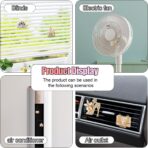 4PCS Bling Car Air Vent Clip, Crystal Rhinestone Heels Bag Crown Perfume Bottle Dashboard Air Vent Trim Clips, Car Interior Outlet Diffuser Decoration Accessory for Women (Gold) - Image 6