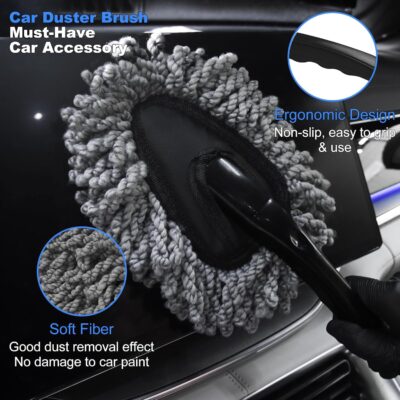 10PCS Car Detailing Cleaning Kit Interior Cleaner, Car Detailing Brushes, Car Duster, Car Cleaning Gel, Microfiber Cleaning Cloth, Car Accessories Essentials Supplies Tools for Auto,Truck, Interior - Image 3