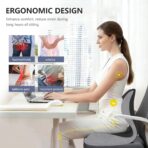 Adult Booster Car Seat Cushion, Office Chair Cushion,Truck Seat Cushion, Memory Foam Seat Cushion Increase Height by 3.94 Inch, Car Cushions for Driving Long Sciatica Tailbone Pain Relief - Image 3