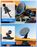 MagSafe Car Mount Charger, 3 in 1 [LED RGB HandsFree] Wireless Car Charger, Magnetic Phone Holders for Your Car- Fast Charging Car MagSafe Charger for iPhone 17/16/15/14/13/12 Series, for Men Women - Image 3