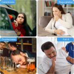 40 Pack Vomit Bags Disposable, Leak Resistant Barf Bags, Portable Blue Vomit Bag, 1000 Ml Emesis Puke Throw Up Nausea Motion Sickness Bag for Car, Aircraft, Taxi - Image 6