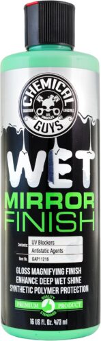 Chemical Guys Wet Mirror Finish High Gloss Glaze - Reflective Shine Enhancer & Car Paint Glaze for Trucks, SUVs, Motorcycles, and RVs - Safe for Clear Coat, Chrome, and Paintwork, 16 oz