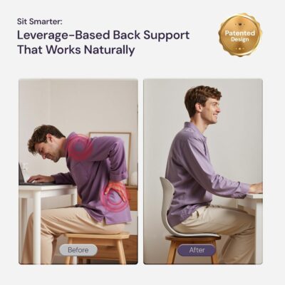 CabSupport Ergonomic Lumbar Support Seat Cushion M1 Plus - Posture Correction Spineseat for Office Chair, Car, Home with Breathable Memory Foam - Image 5