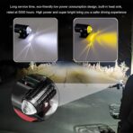 2PCS Motorcycle LED Driving Fog Lights, Super Bright White/Amber Motor Auxiliary LED Spotlights with 2 Switch, Waterproof Aux Motorcycle Headlight for Car Truck ATV Tractor (8-80v) - Image 5
