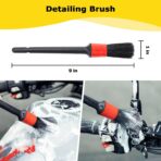 Motorcycle Cleaning Kit 6 Pack with Easy Reach Brush,Tire Brush,Wool Wash Mitt,Chain Brush,Detailing Brush and Microfiber Towel for Cleaning Motorcycle Mudguard,Rims,Exhaust,Frame - Image 6
