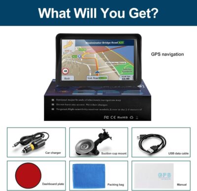 GPS Navigator for Car Truck RV,Navigation System 9 Inch Touchscreen with，2025 Maps (Free Lifetime Updates) Support Voice Turn Direction Guidance/Speed and Red Light Warning/Custom Truck Routing - Image 6
