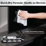 Air Jungles Electronic Wipes Screen Cleaner 70 Count, No Cloth Needed, Extra Large 8"x10" Tech Cleaning Wipes for LED Screen, TVs, Cars, Computer,Tablets, Phones, Laptops, VR, Monitors - Image 2