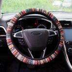 Steering Wheel Cover for Women Boho Universal Steering Wheel Covers Protector Car Accessories for Car 15 inch (Boho)