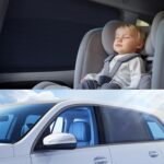 Breathable Mesh Camping Car Window Shades (2 Pack) – Ice Crystal Cooling Fabric, UPF50+ UV Protection, Breathable Mesh Privacy Screen & Bug-Proof Window Screen for SUV/Minivan/Sedan