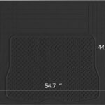West Coast Auto Heavy Duty Rubber Trunk Cargo Liner Floor Mat, All Weather Trunk Protection, Trimable Rubber Protection to Fit for Car, SUV, Van, Trucks (Large, Black)