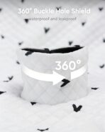 2 Pack Waterproof Baby Piddle Pads Carseat Potty Training Car Seat Protector, Waterproof Infant Car Seat Liner Cover to Prevent Pee, Leakproof and Washable (Black and White) - Image 3