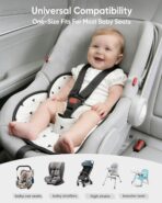 2 Pack Waterproof Baby Piddle Pads Carseat Potty Training Car Seat Protector, Waterproof Infant Car Seat Liner Cover to Prevent Pee, Leakproof and Washable (Black and White) - Image 6