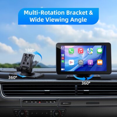 Wireless Carplay and Android Auto Screen for Car, 7" HD Portable Touch Screen Car Stereo with Bluetooth, Backup Camera, Navigation, Mirror Link for All Vehicles - Image 7