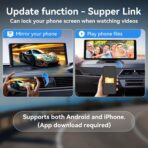 Portable Carplay Screen for Car, 10" Wireless Carplay & Android Auto, OTA Updates, Car Play Touchscreen with 1080P Backup Camera,GPS Navigation,Voice Control,5.0 Bluetooth (10inch) - Image 5