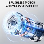 Professional Car Vacuum Cleaner, 20000Pa Powerful Handheld Vacuum for Car Interior Cleaning, Portable Cordless Mini Vacuum with Brushless Motor & Crevice Tool for Car - Image 3