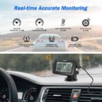 TPMS,tire Pressure Monitoring Systems tpms,7 Alert Modes,Wireless Solar Power,for RV,Truck,semi Truck,Motorhome,Coach,5th Wheel,Trailer (Flow Thru Sensor, 10 Sensors) - Image 2