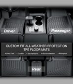 Car Floor Mats Replacement for Kia Rio Sedan & Hatchback 2018-2024 Protection Custom Fit All Weather Waterproof Carpets Durable Odorless Liners Front & Rear Full Set Accessories - Image 2