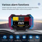 OBD2 Gauge Car HUD Head Up Display Multifunction Digital,Car Speedometer Tachometer Water Temperature Oil Temperature Volt Inclinometer Boost Gauge RPM Meter fit for Most Vehicles After 2008 - Image 8