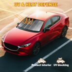 Windshield Sun Shade for Chevrolet Silverado/GMC Sierra 1500/2500HD/3500HD for 2019-2026, Foldable Front Window Shade with 3-Layer Reflective Material to Keep Car Cool - Image 5