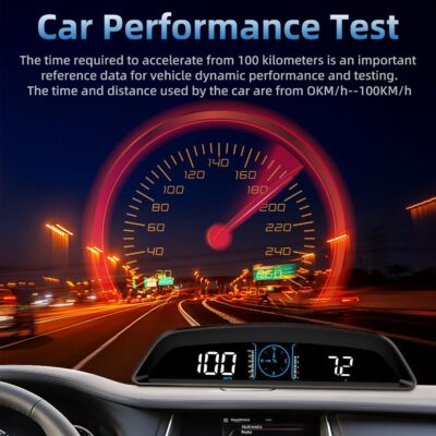 MH Heads Up Display for Car, Digital GPS Speedometer, 5.5 inch HUD GPS Speed MPH/KMH, Over Speed Alarm, Fatigue Driving Alarm, Automatic Brightness Adjustment for All Vehicles - Image 4