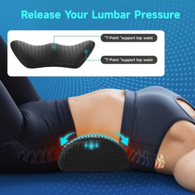 Lumbar Support Pillow for Office Chair Car Lumbar Pillow,Memory Foam Back Cushion with Breathable 3D Mesh Lumbar Support Orthopedic Backrest for Lower Back Pain Relief Ergonomic, LowerBackSupportBlack - Image 4