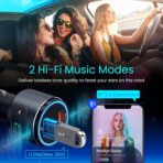Upgraded V5.3 FM Bluetooth Transmitter, Bluetooth Car Adapter QC3.0 & LED Backlit Wireless FM Radio Adapter Music Player/Car Kit, Siri Google Assistant - Image 7