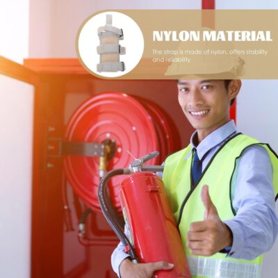 Fire Extinguisher Strap with Base Gray Adjustable Mounting Bracket for Vehicle Car Fire Extinguisher Holder Secure Fixing Strap for Truck and Utv Safety - Image 3