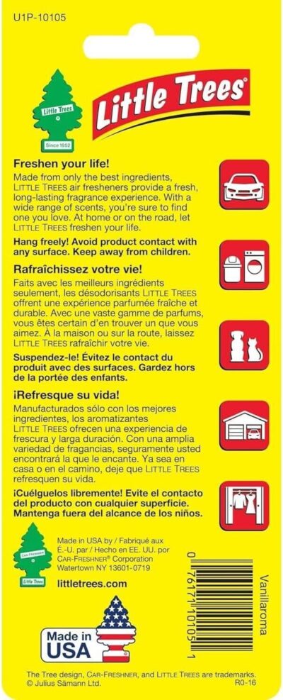 LITTLE TREES Car Air Freshener | Hanging Paper Tree for Home or Car | Vanillaroma | Pack of 6 - Image 3