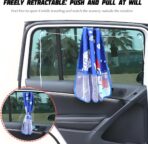 Car Window Shade, Vehicle Sunshade Curtain with Storage Pockets & Suction Cups for Baby, Cartoon Pattern Auto Interior Heat Sun Protection Cover, Universal for SUV Sedan Trucks (Dinosaur) - Image 5