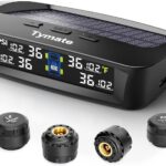 Tymate TM3 RV Tire Pressure Monitoring System, Tire Pressure Monitor with Solar Charge, TPMS with 4 Sensors(Max to 10) & 6 Alarm Modes, 2024 Updated w/Color LCD Display, 0-87PSI for RV/Trailer/Truck