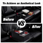 Upgraded Bench Seat Center Console with Extra Large Cup Holder & Phone Holder, Universal Car Armrest Storage Box Organizer for Truck & SUV & Van Automotive Central Console for Back Bench Seat - Image 8