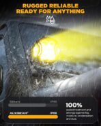 Auxbeam V-Ultra Series 3 Inch 108W Amber Fog Light Pods, DRL Function 3 Modes & Protective Covers, 270° Side Shooter Light Bar, Hyper Spot Beam Offroad Lights, for Truck ATV UTV Car Motorcycle, Pair - Image 7