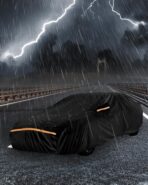 Car Cover Waterproof All WeatherCustom Fit for Chevy Camaro 2010-2025, Heavy Duty Outdoor Full Exterior Cover for Automobiles, Sun Rain UV Dust Snow Protection with Door Zipper-Black - Image 7