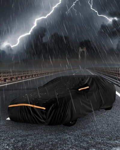 Car Cover Waterproof All WeatherCustom Fit for Chevy Camaro 2010-2025, Heavy Duty Outdoor Full Exterior Cover for Automobiles, Sun Rain UV Dust Snow Protection with Door Zipper-Black - Image 7