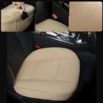 Ultra-Luxury PU Leather Car Seat Protection Cover Car Seat Cover for Most Four-Door Sedan&SUV,Single Seat Cover Without Backrest 1PCS (W 20.8× D 21× T 0.2inch) (3D-Beige) - Image 6