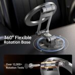 SYNCWIRE Fits MagSafe Car Mount, [All-Metal] Magnetic Phone Holder for Car, [Flexible Three-axis] 360° Rotation Magnetic Car Mount Strong Magnets Car Phone Holder for iPhone 17 16 15 14 Pro Max - Image 2