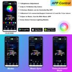 Kairiyard 4Pcs Underglow LED Lights for Cars with App Control, RGB Dream Colors Chasing Music Mode Waterproof Underglow kit for Car Truck - Image 4