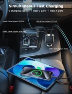 [Upgraded] SUPERONE Retractable Car Charger 4 in 1, Fast Car Phone Charger with Cord 2.6ft, USB C and Apple Car Adapter, Compatible with iPhone 17 16 15/15 Pro Max/14/13/12/11, Galaxy, Pixel - Image 5