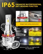 AUXITO H11 H8 H16 Switchback LED Fog Light Bulbs, 6500K White/3000K Amber Yellow, 6000LM 300% Brightness, Dual Color White Yellow Driving Fog Lights, Non-polarity, Pack of 2 - Image 6