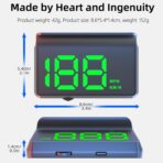 New Auto Dimming HUD with Sunshade, 3.5" Large Screen White Heads Up Display for Cars, USB Powered Digital GPS Speedometer, Applicable for All Vehicles - Image 7