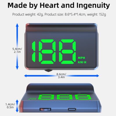 New Auto Dimming HUD with Sunshade, 3.5" Large Screen White Heads Up Display for Cars, USB Powered Digital GPS Speedometer, Applicable for All Vehicles - Image 7